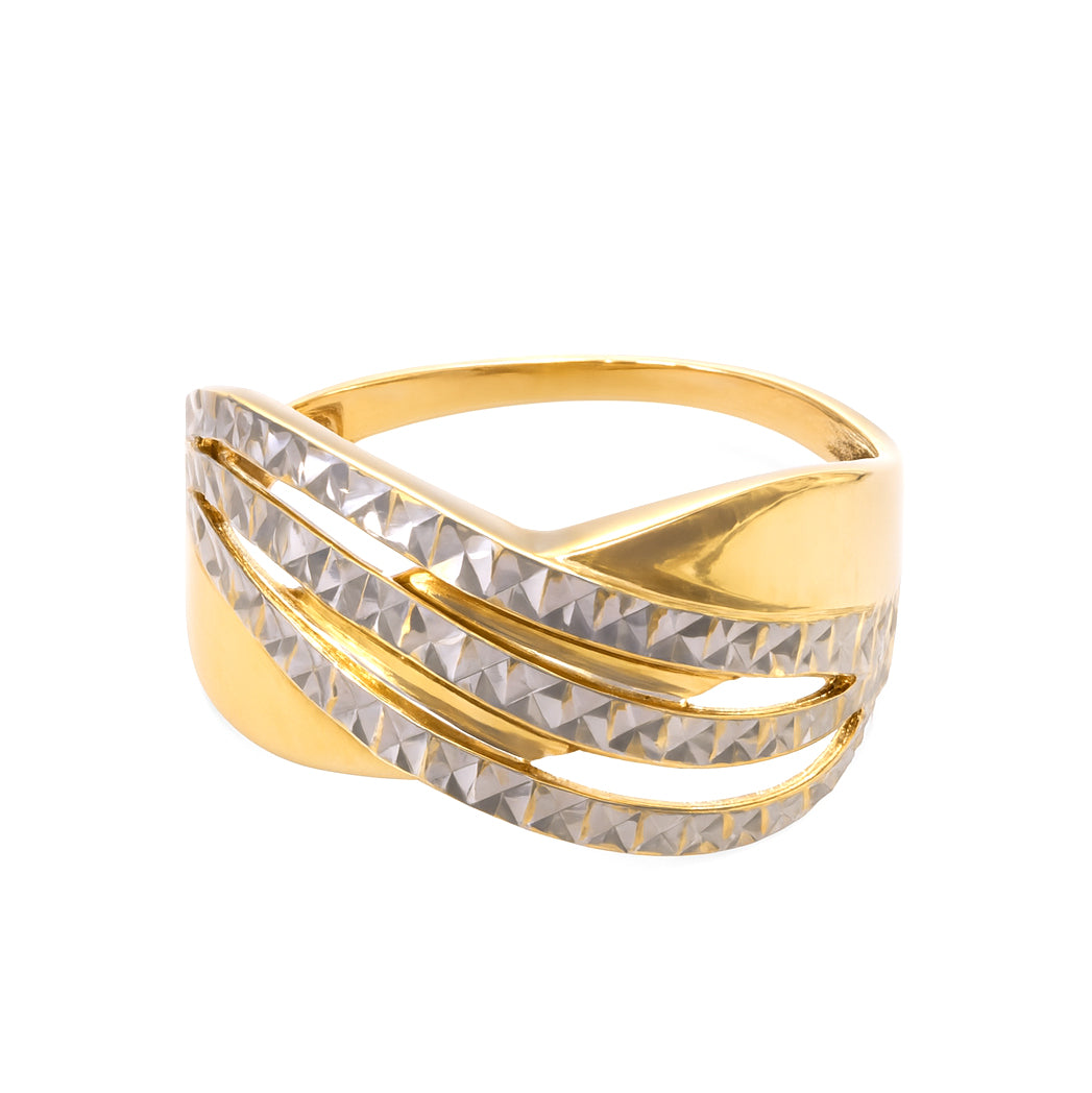 Anello in Oro Giallo, Oro bianco 18 carati