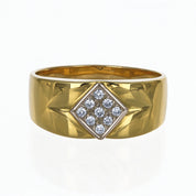 Anello - 18 carati Oro bianco, Oro giallo - 0.135ct. tw. Diamante (Naturale)