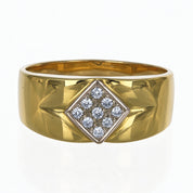 Anello - 18 carati Oro bianco, Oro giallo - 0.135ct. tw. Diamante (Naturale)