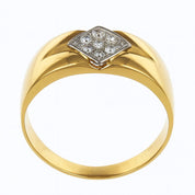 Anello - 18 carati Oro bianco, Oro giallo - 0.135ct. tw. Diamante (Naturale)