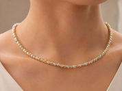 Collana - 18 carati Oro giallo, Oro bianco - Made in Italy - Handmade