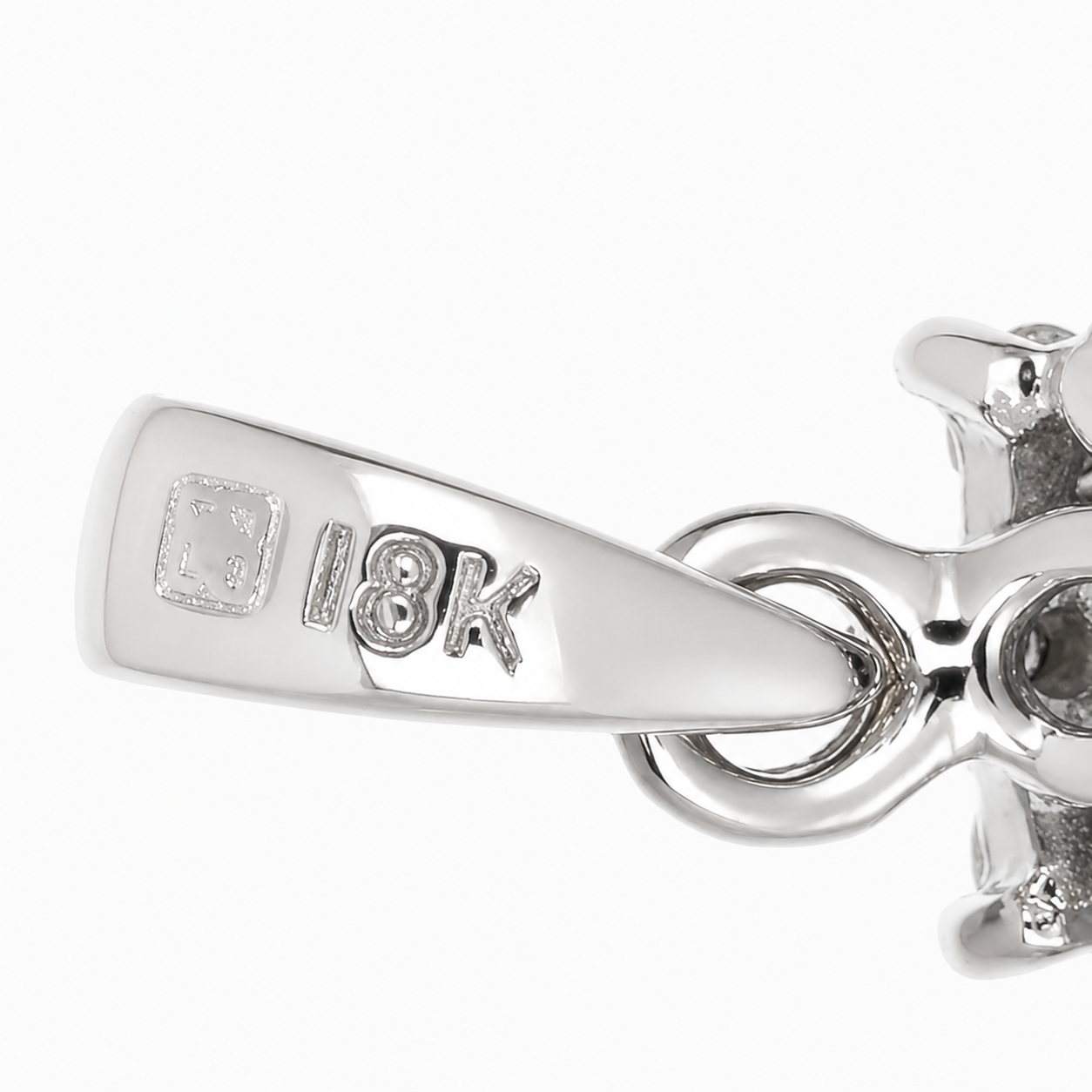 Ciondolo - 18 carati Oro bianco - 0.68ct. tw. Zaffiro - Diamante