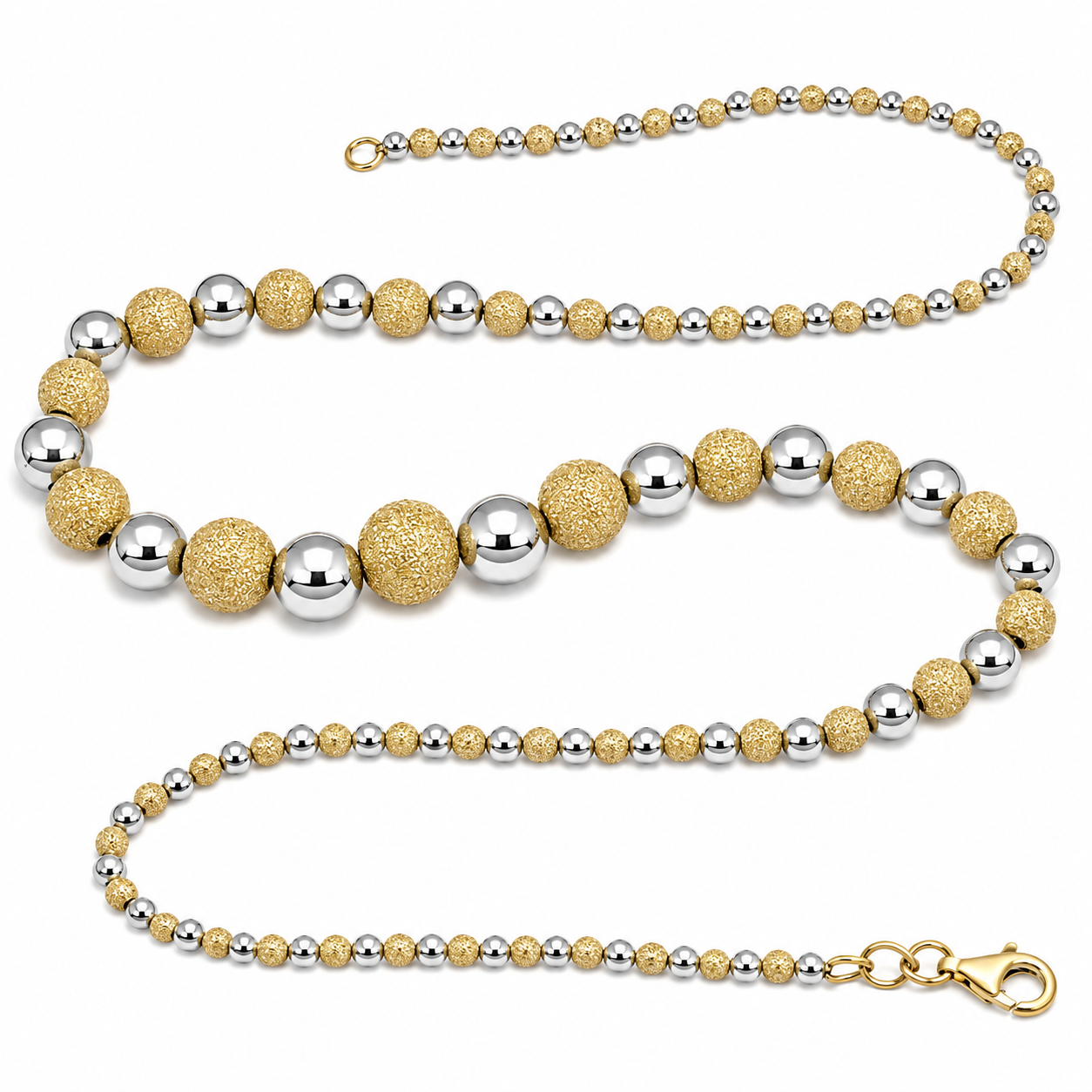 Collana - 18 carati Oro bianco, Oro giallo - Made in Italy - Handmade