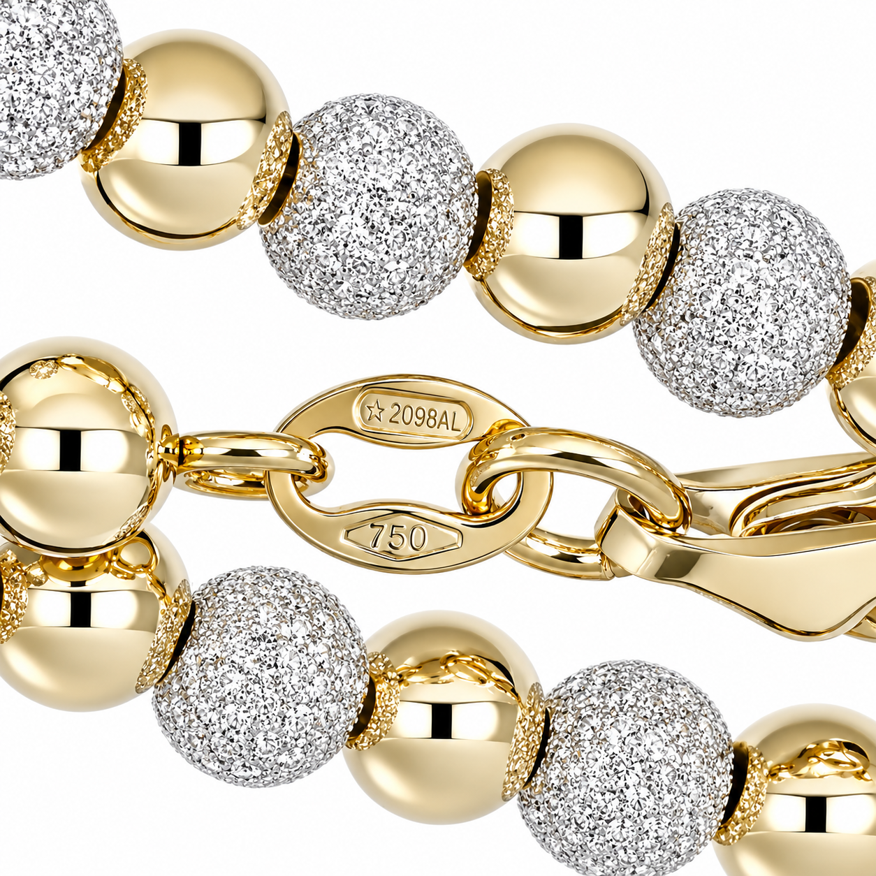 Bracciale - 18 carati Oro bianco, Oro giallo - Made in Italy - Handmade