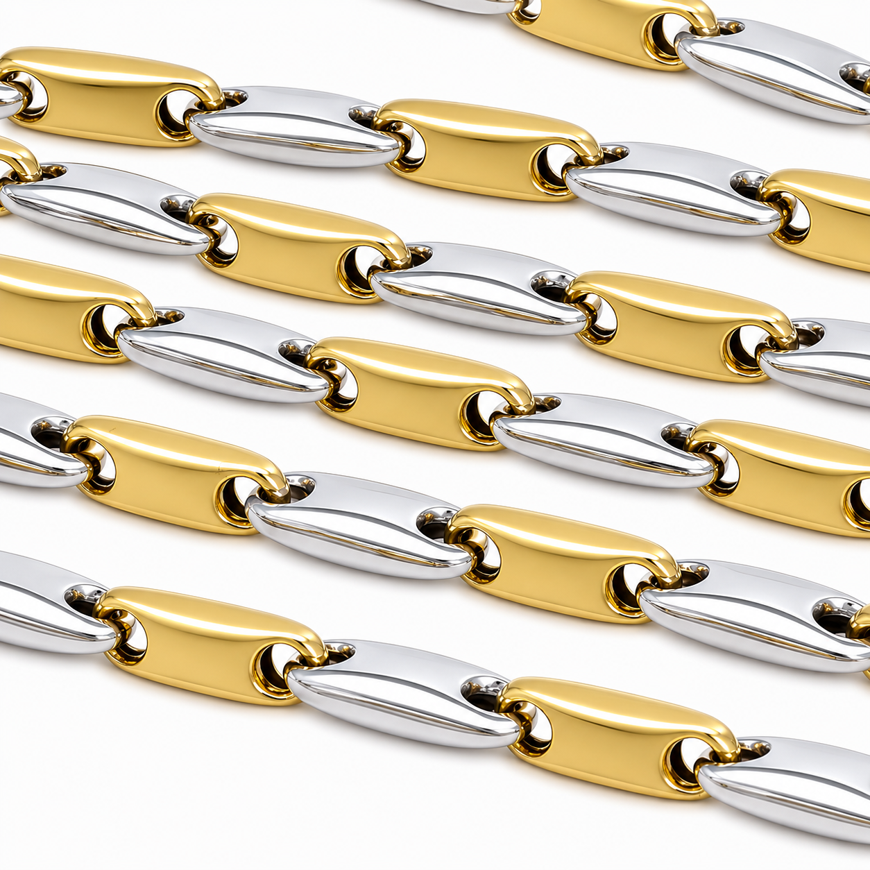Collana - 18 carati Oro bianco, Oro giallo - Made in Italy - Handmade