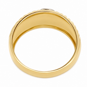 Anello - 18 carati Oro bianco, Oro giallo - 0.09ct. tw. Diamante (Naturale) - Made in Italy - Handmade