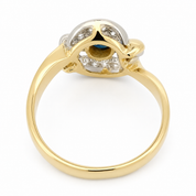 Anello - 18 carati Oro giallo, Oro bianco - 0.41ct. tw. Zaffiro - Diamante - Made in Italy - Handmade