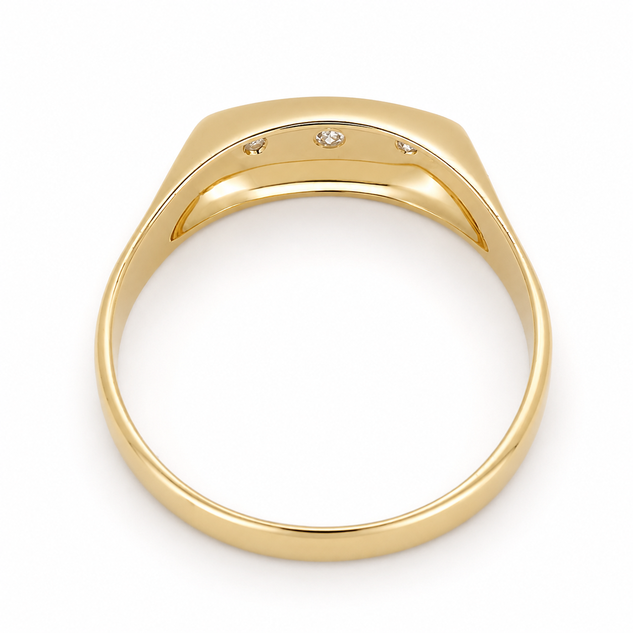 Anello - 18 carati Oro giallo - 0.09ct. tw. Diamante (Naturale) - Made in Italy - Handmade