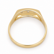 Anello - 18 carati Oro giallo - 0.09ct. tw. Diamante (Naturale) - Made in Italy - Handmade