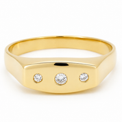 Anello - 18 carati Oro giallo - 0.09ct. tw. Diamante (Naturale) - Made in Italy - Handmade