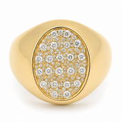 Anello - 18 carati Oro giallo - 0.33ct. tw. Diamante (Naturale)