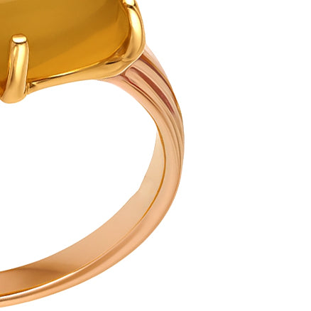 Anello - 18 carati Oro giallo - 8.12ct. tw. Topazio - Diamante