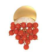 Orecchini - 18 carati Oro giallo Corallo