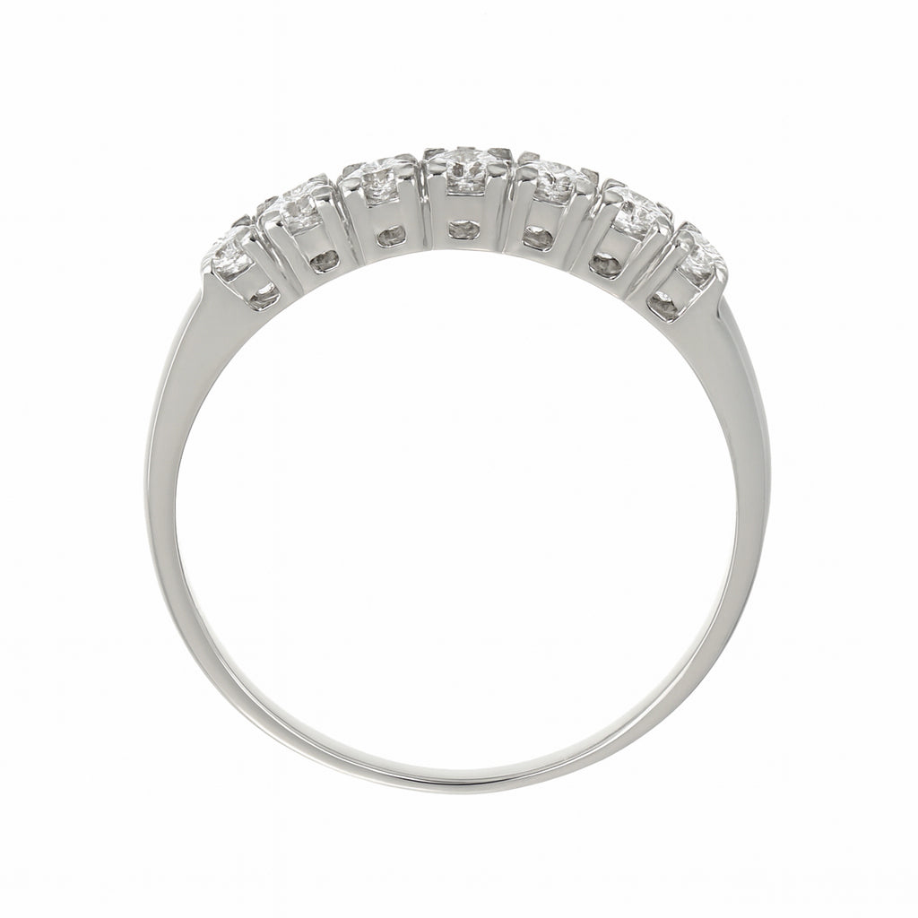 Anello - 18 carati Oro bianco - 0.21ct. tw. Diamante (Naturale)