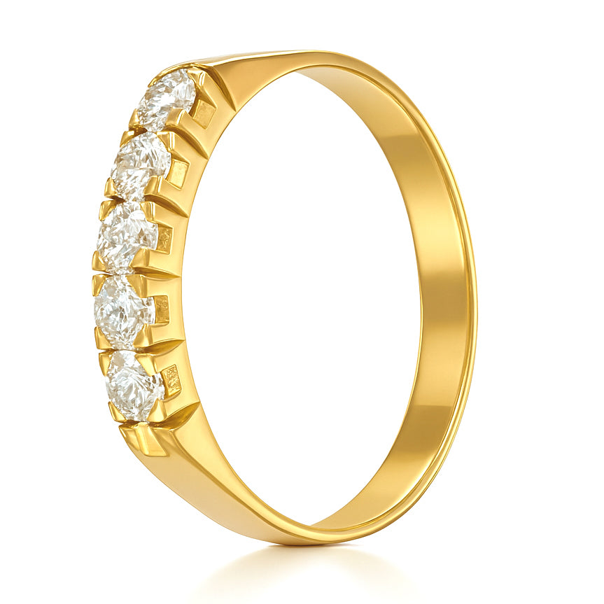 Anello - 18 carati Oro giallo - 0.35ct. tw. Diamante (Naturale)