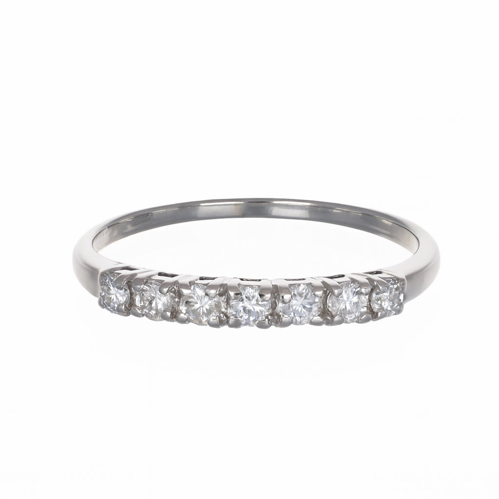 Anello - 18 carati Oro bianco - 0.21ct. tw. Diamante (Naturale)