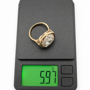 Anello - 18 carati Oro giallo, Argento - 1.80ct. tw. Diamante (Naturale) - Made in Italy - Handmade