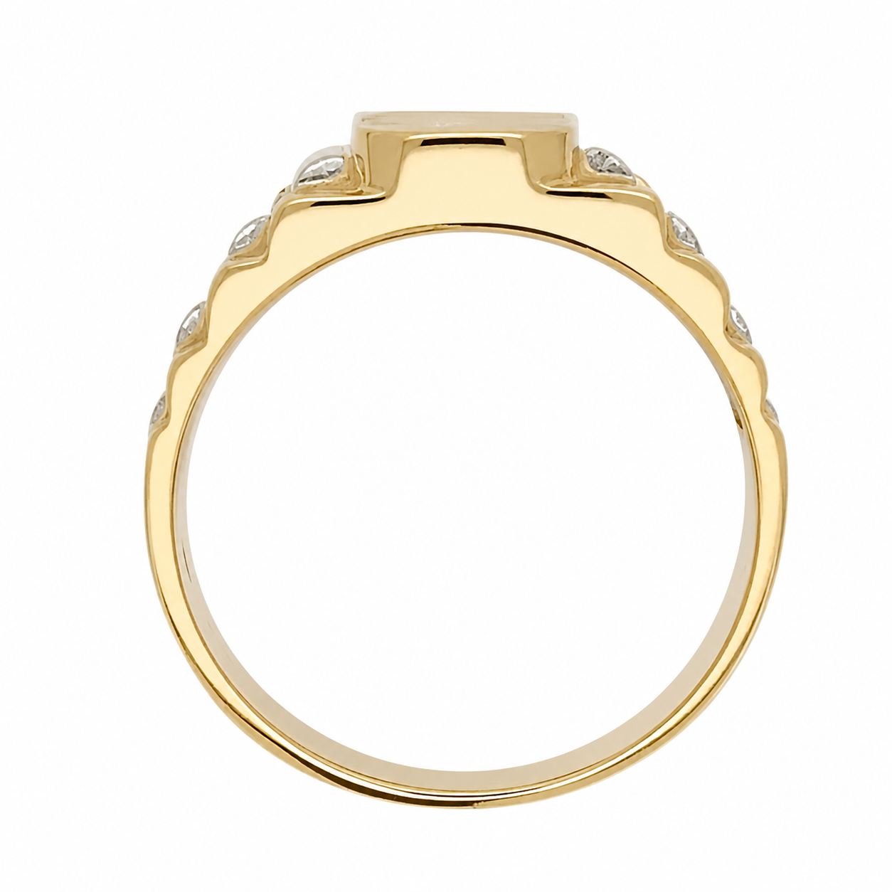 Anello - 18 carati Oro bianco, Oro giallo, Oro rosa - 0.05ct. tw. Diamante (Naturale) - Made in Italy - Handmade