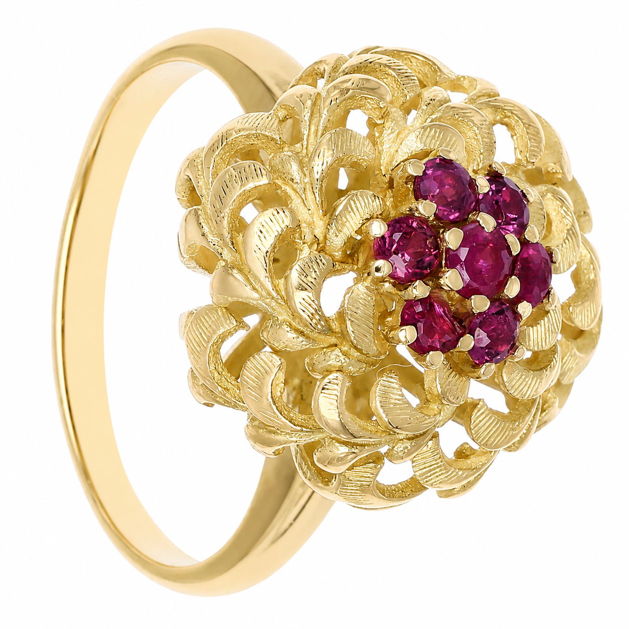 Anello - 18 carati Oro giallo - 0.35ct. tw. Rubino - Made in Italy - Handmade
