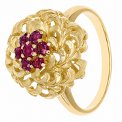 Anello - 18 carati Oro giallo - 0.35ct. tw. Rubino - Made in Italy - Handmade