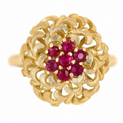 Anello - 18 carati Oro giallo - 0.35ct. tw. Rubino - Made in Italy - Handmade