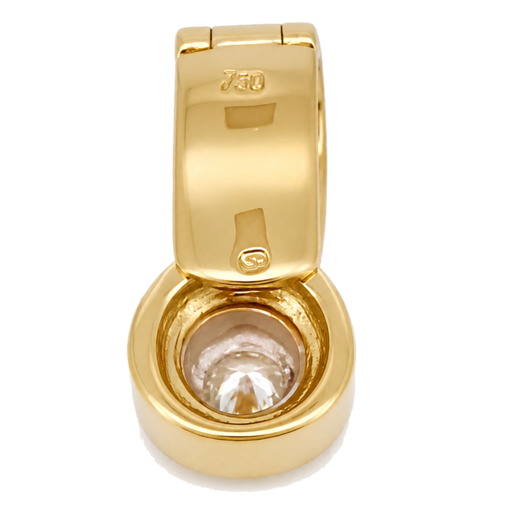 Ciondolo - 18 carati Oro bianco, Oro giallo - 0.18ct. tw. Diamante (Naturale) - Made in Italy - Handmade