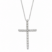 Collana con ciondolo - 18 carati Oro bianco - 0.18ct. tw. Diamante (Naturale) - Made in Italy - Handmade