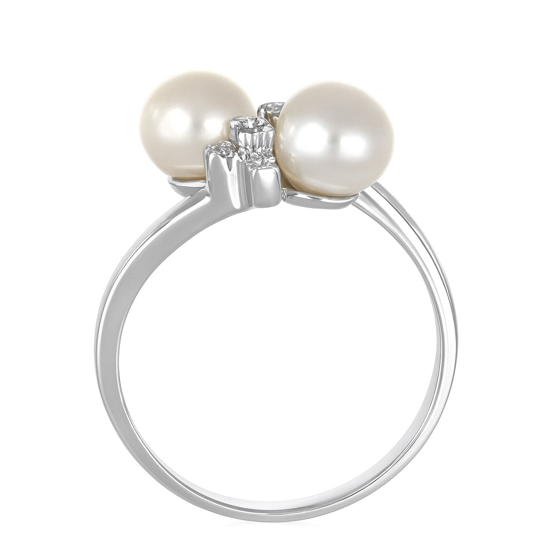 Anello - 18 carati Oro bianco - 0.14ct. tw. Diamante (Naturale)