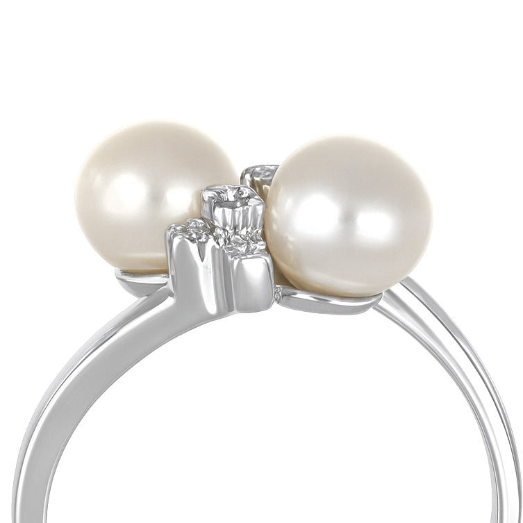 Anello - 18 carati Oro bianco - 0.14ct. tw. Diamante (Naturale)