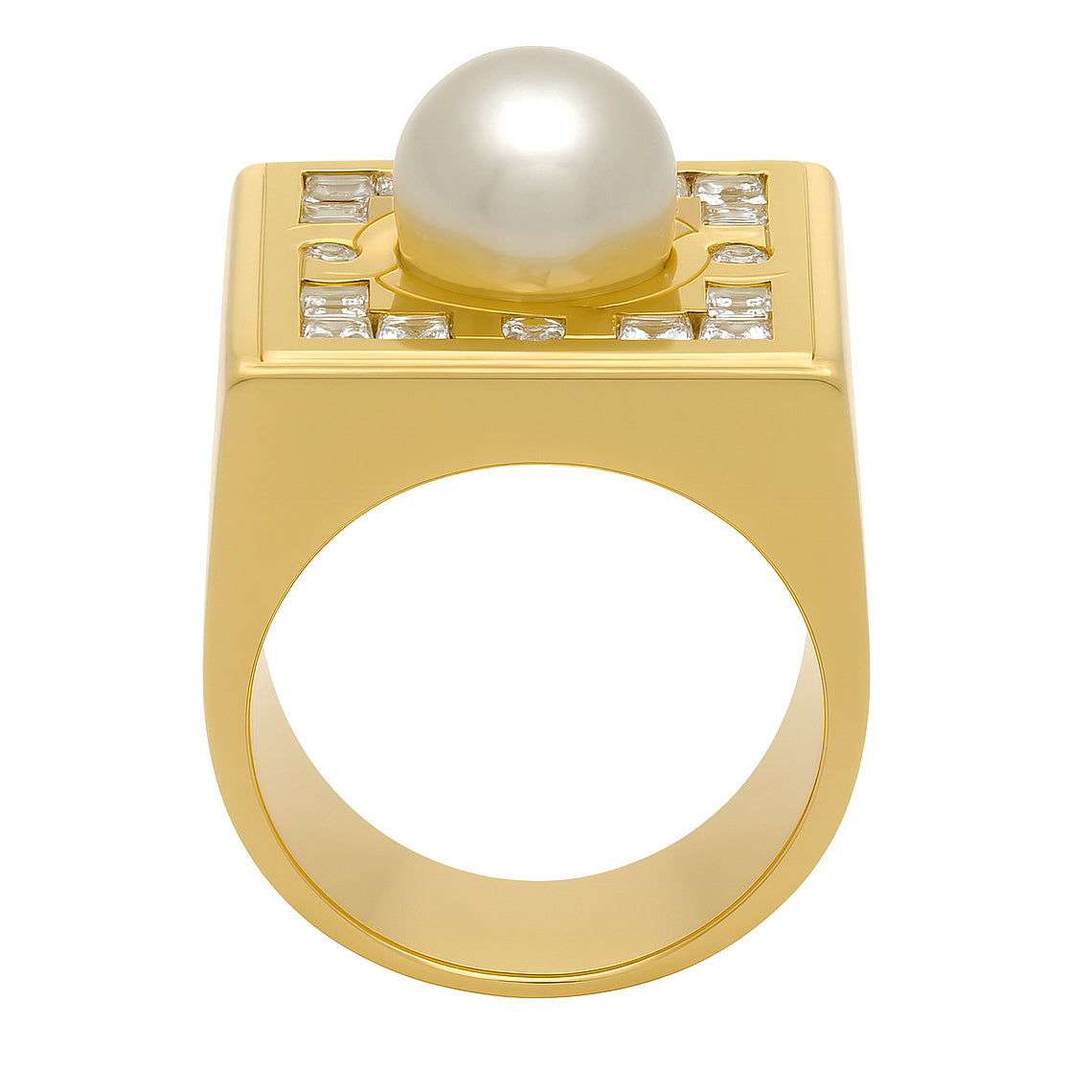 Anello - 18 carati Oro giallo - 0.60ct. tw. Diamante (Naturale) - Perla