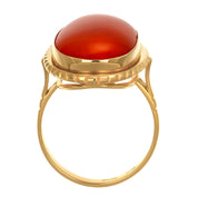 Anello - 18 carati Oro giallo Corallo