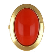 Anello - 18 carati Oro giallo Corallo