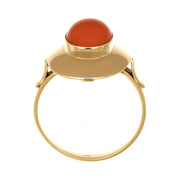 Anello - 18 carati Oro giallo Corallo