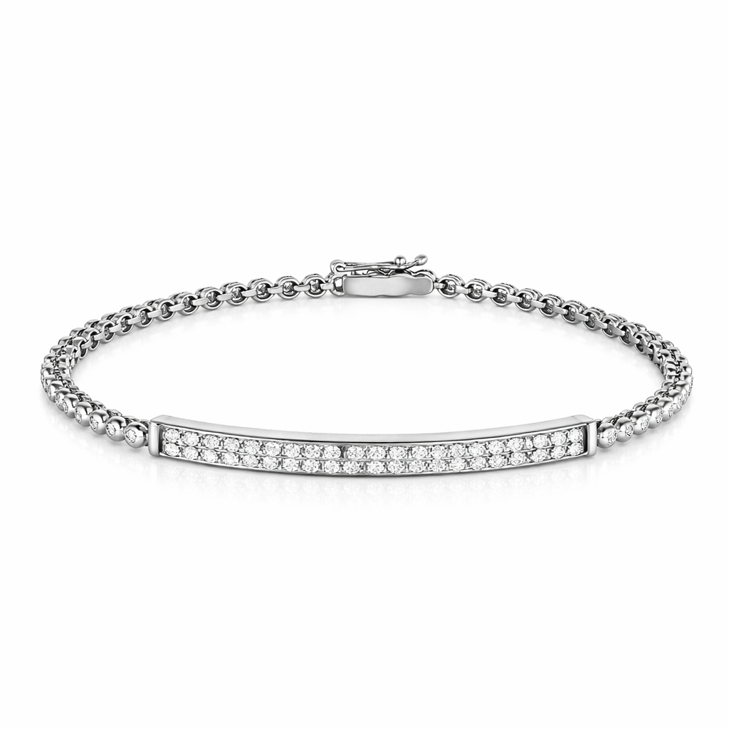 Bracciale - 18 carati Oro bianco - 1.15ct. tw. Diamante (Naturale)