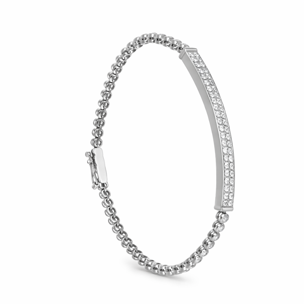 Bracciale - 18 carati Oro bianco - 1.15ct. tw. Diamante (Naturale)