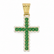 Ciondolo - 18 carati Oro giallo, Agata - perline - Made in Italy - Handmade