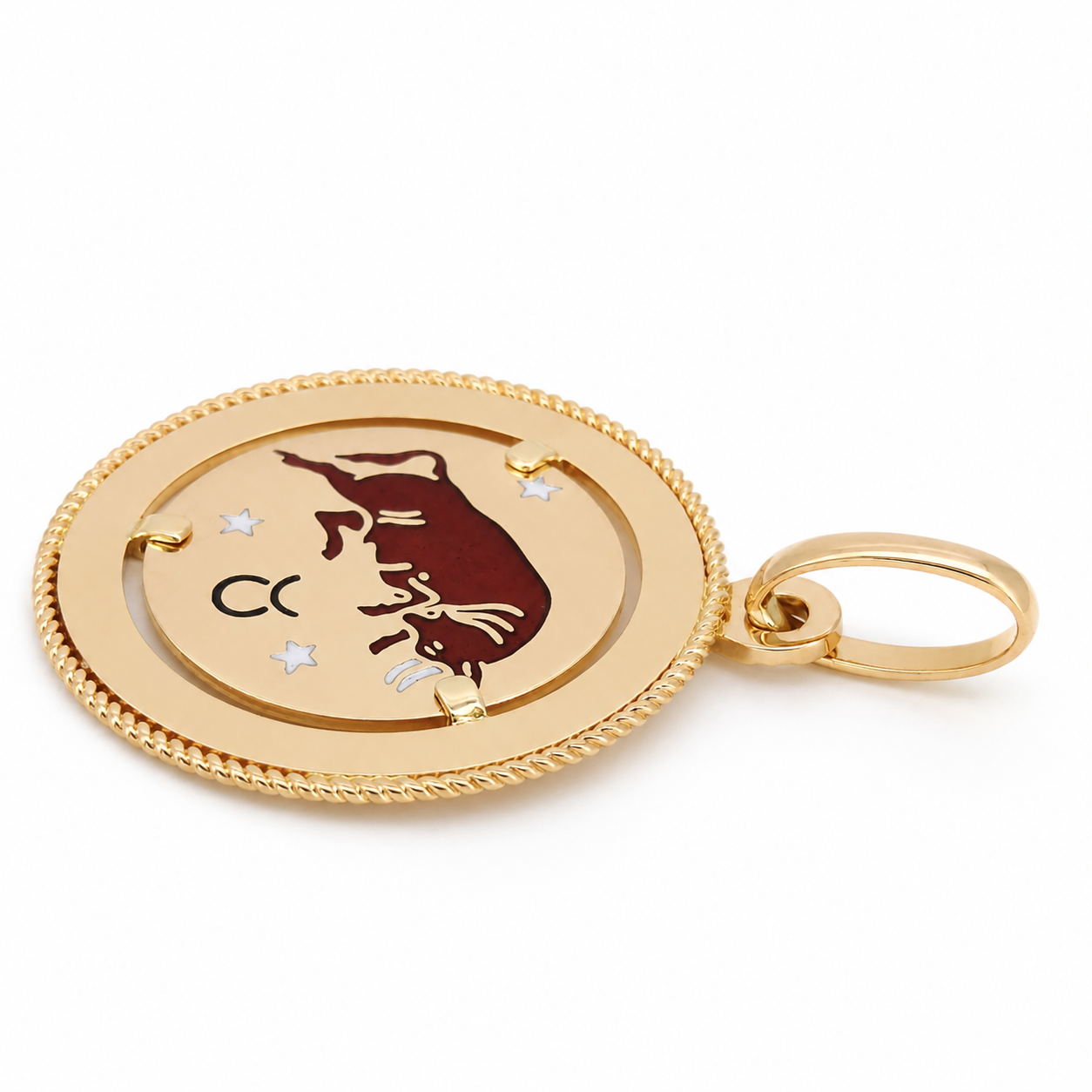 Ciondolo - 18 carati Oro giallo - Made in Italy - Handmade