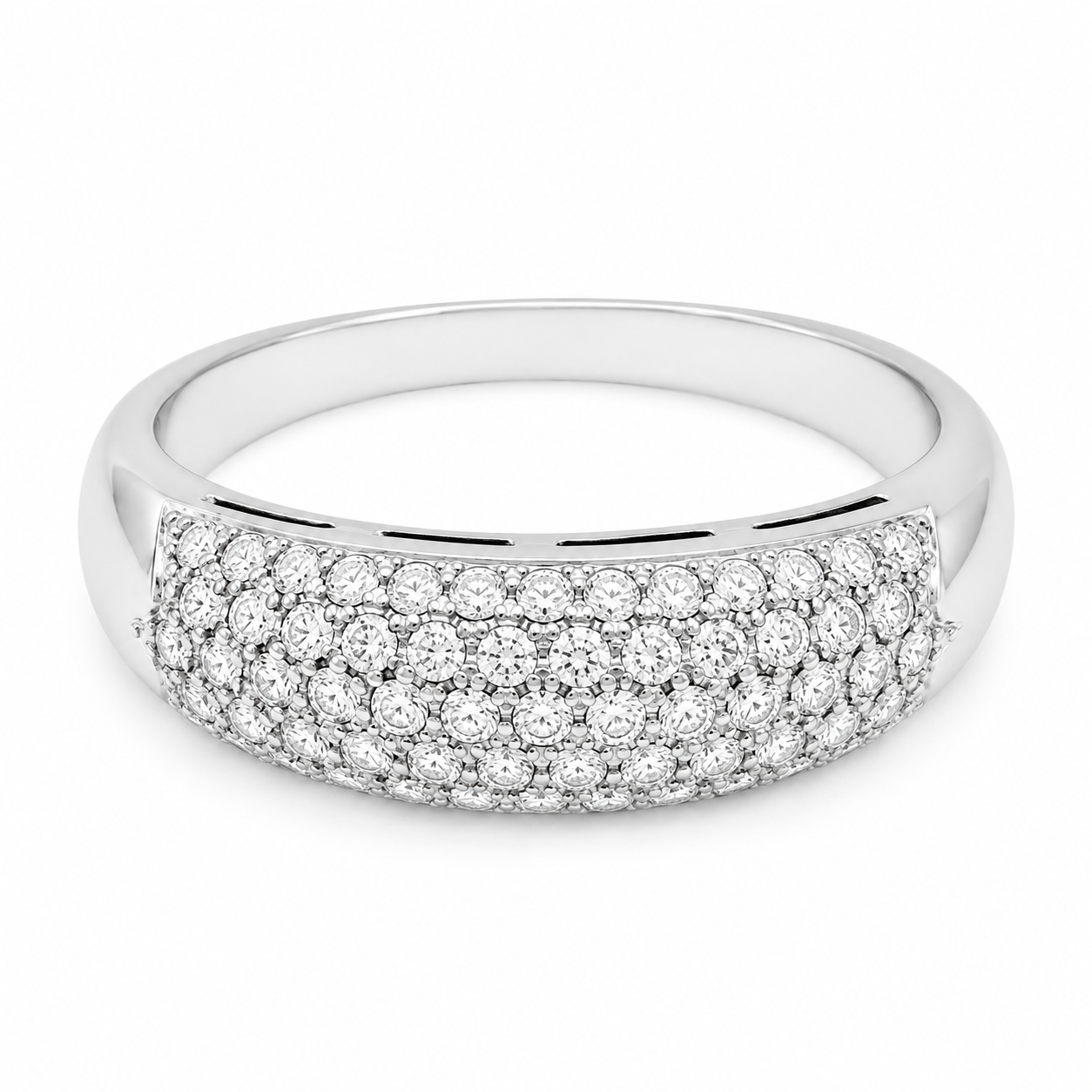 Anello - 18 carati Oro bianco - 0.695ct. tw. Diamante (Naturale) - Made in Italy - Handmade