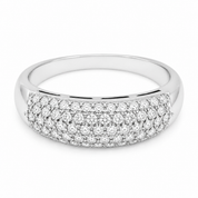 Anello - 18 carati Oro bianco - 0.695ct. tw. Diamante (Naturale) - Made in Italy - Handmade