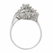 Anello - 18 carati Oro bianco - 1.62ct. tw. Diamante (Naturale)