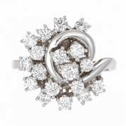 Anello - 18 carati Oro bianco - 1.62ct. tw. Diamante (Naturale)