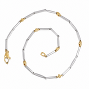 Bracciale - 18 carati Oro giallo, Oro bianco - Made in Italy -Handmade