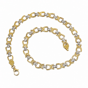 Collana - 18 carati Oro giallo, Oro bianco - Made in Italy - Handmade
