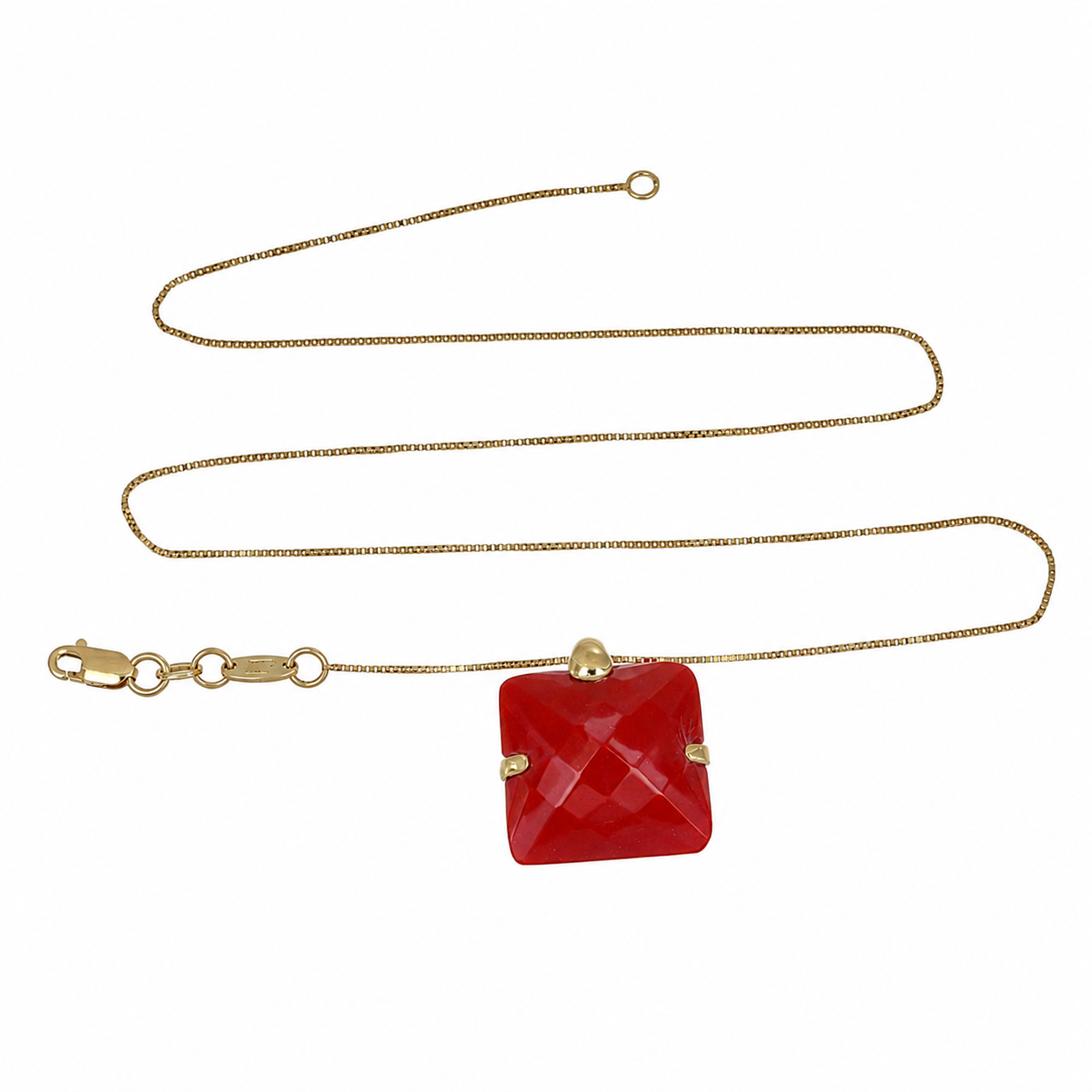 Collana con ciondolo - 18 carati Oro giallo - Made inItaly - Handmade