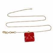 Collana con ciondolo - 18 carati Oro giallo - Made inItaly - Handmade
