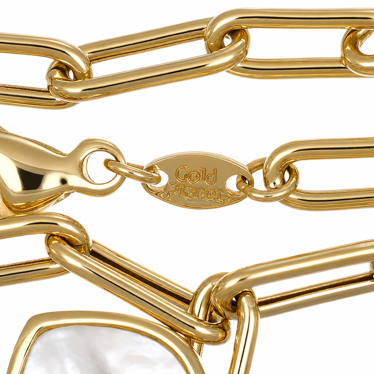 Collana con ciondolo - 18 carati Oro giallo, Madreperla - Made in Italy - Handmade