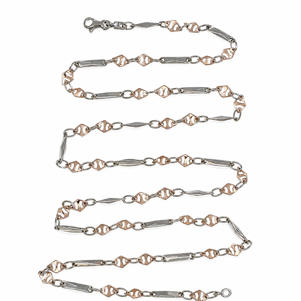 Collana - 18 carati Oro bianco, Oro rosa - Made in Italy - Handmade