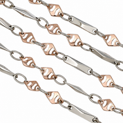 Collana - 18 carati Oro bianco, Oro rosa - Made in Italy - Handmade