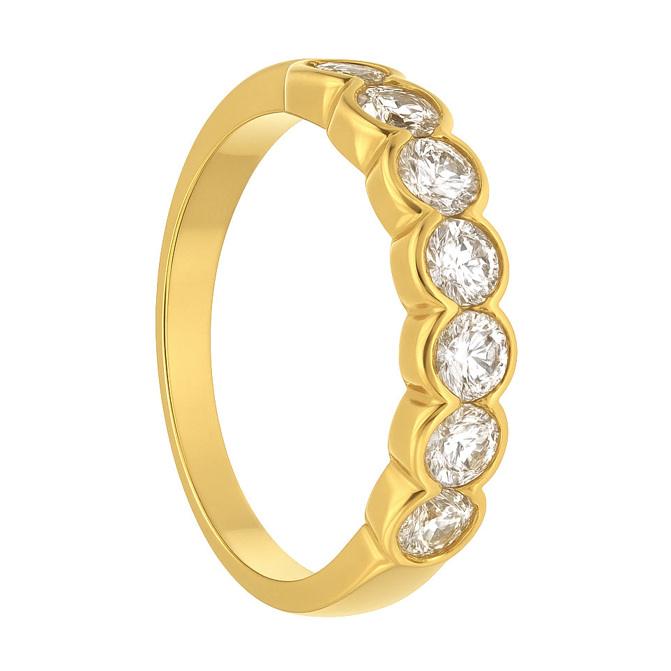 Anello - 18 carati Oro giallo - 0.63ct. tw. Diamante (Naturale)