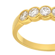 Anello - 18 carati Oro giallo - 0.63ct. tw. Diamante (Naturale)